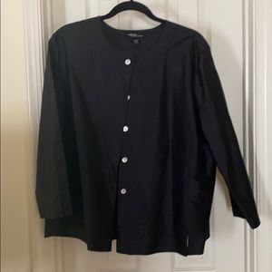 Valerie Stevens 2-piece Black Silk Pant Set szXL